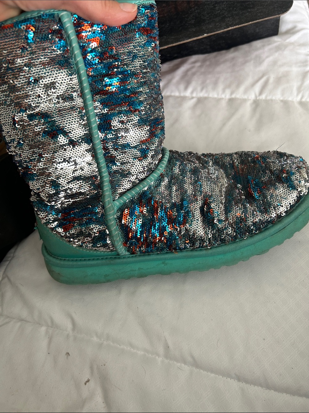 UGG Teal Sequined Women's Winter Boot